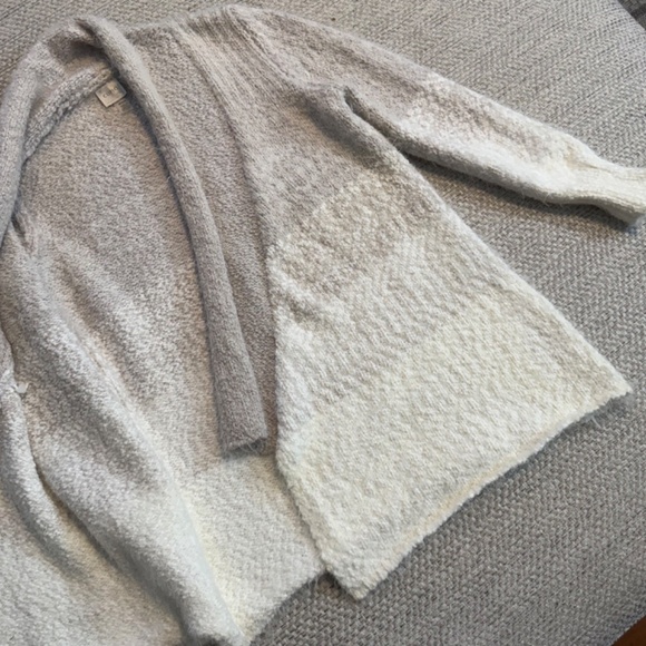 Cupio Blush Womens Size (Medium) Ivory & Beige Chunky-Knit Open Front Cardigan - Picture 4 of 8